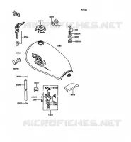 RESERVOIR CARBURANT pour Kawasaki KE100 1996