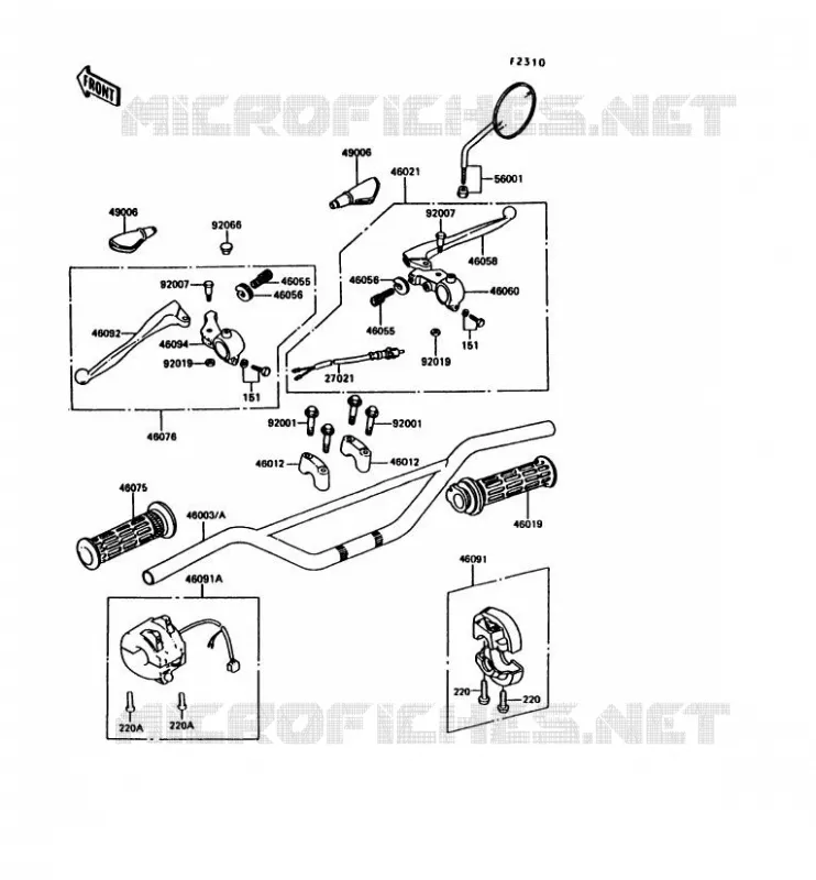 GUIDON Kawasaki MOTOS 100 1996 KE100  KE100-B15