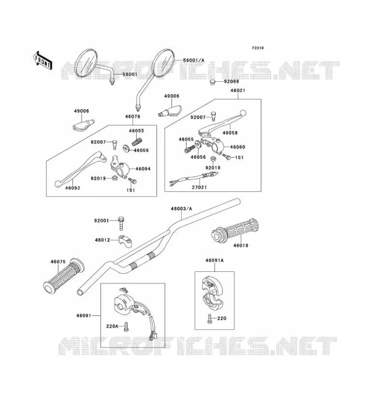 GUIDON Kawasaki MOTOS 100 1998 KE100  KE100-B17