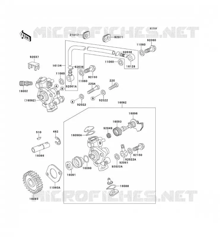 POMPE A HUILE Kawasaki MOTOS 100 1998 KE100  KE100-B17
