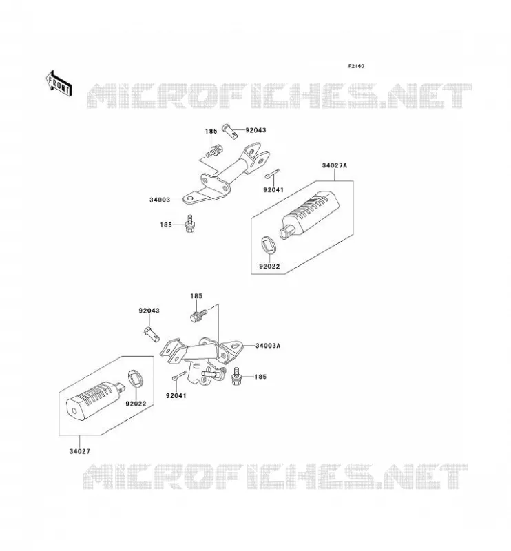 REPOSE PIED Kawasaki MOTOS 100 2000 KE100  KE100-B19