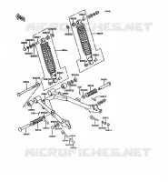 BRAS OSCILLANT/AMORTISSEUR pour Kawasaki KH125 1997