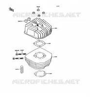 CULASSE/CYLINDRE pour Kawasaki KH125 1997