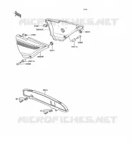 CACHE LAT&Eacute;RAL/GARDE CHAINE pour Kawasaki KH125 1991