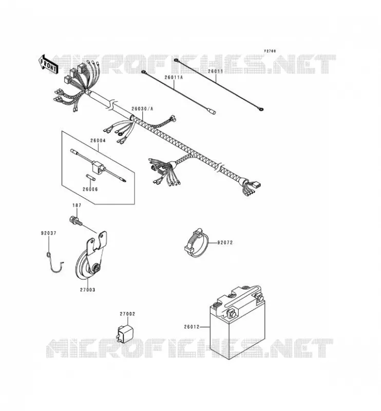 CHASSIS EQUIPMENT ELECTRIQUE Kawasaki MOTOS 125 2000 GTO SPEEDSTER  KH125-M5