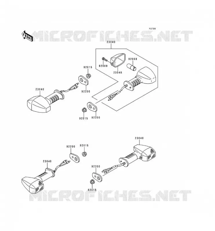 CLIGNOTANTS Kawasaki MOTOS 125 2000 GTO SPEEDSTER  KH125-M5