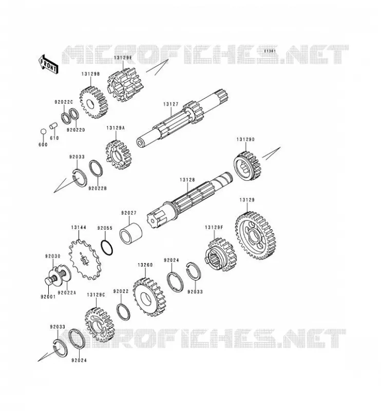 TRANSMISSION Kawasaki MOTOS 125 2000 GTO SPEEDSTER  KH125-M5