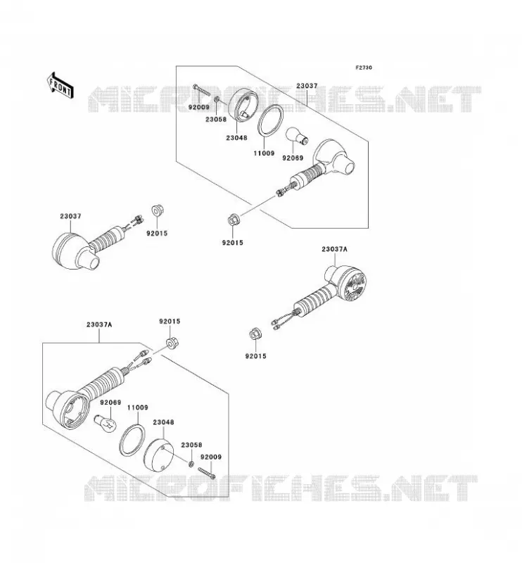 CLIGNOTANTS Kawasaki MOTOS 250 1994 KLR250  KL250-D11
