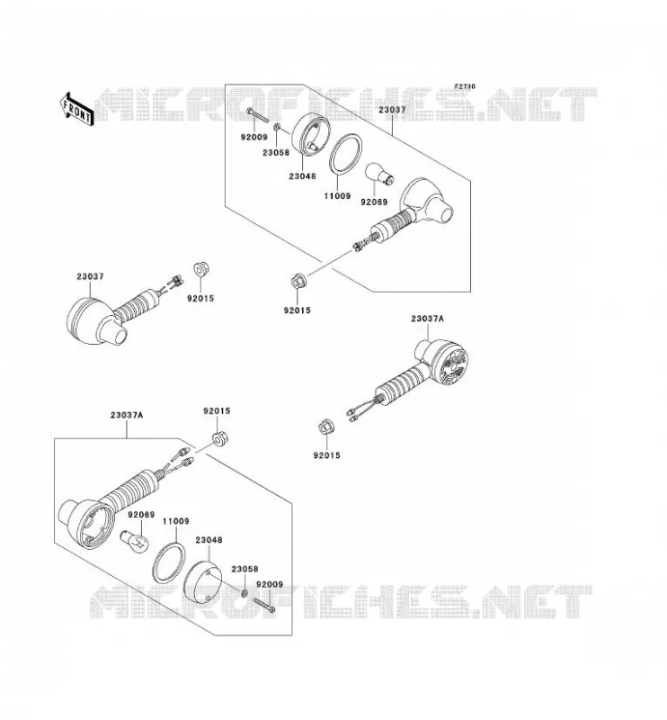 CLIGNOTANTS Kawasaki MOTOS 250 1996 KLR250  KL250-D13