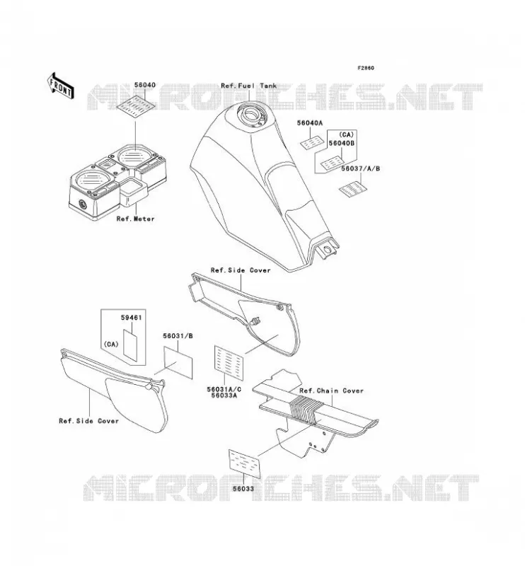LABEL Kawasaki MOTOS 250 2000 KLR250  KL250-D17