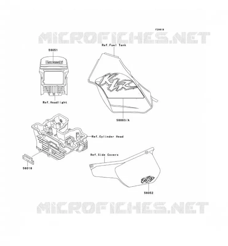 STICKER Kawasaki MOTOS 250 2000 KLR250  KL250-D17