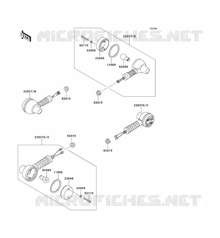 CLIGNOTANTS Kawasaki MOTOS 250 2003 KLR250  KL250-D20