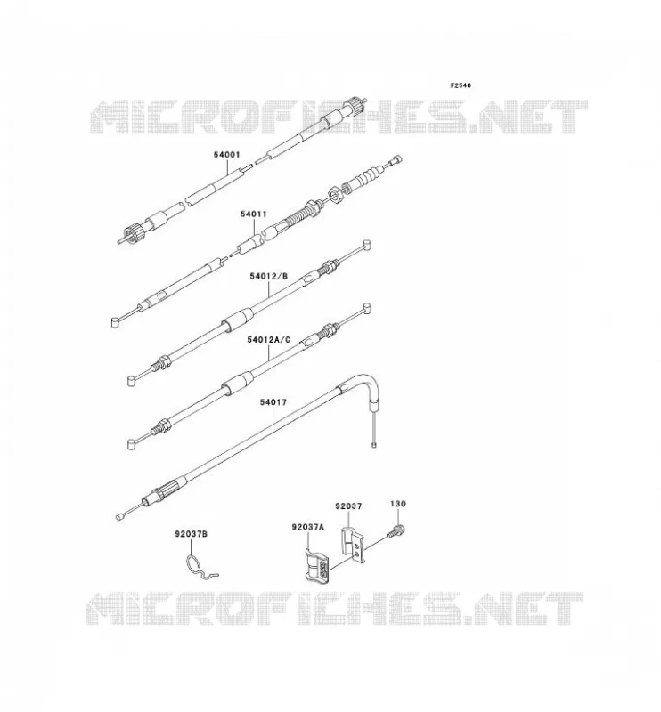 CABLES Kawasaki MOTOS 250 2004 KLR250  KL250-D21