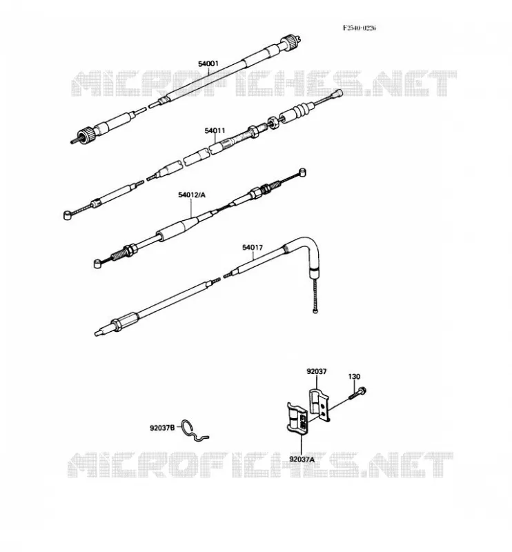CABLES Kawasaki MOTOS 250 1987 KLR250  KL250-D4