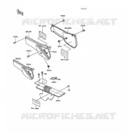 CACHE LAT&Eacute;RAL/GARDE CHAINE pour Kawasaki KLR250 1990