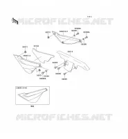 CACHE LAT&Eacute;RAL/GARDE CHAINE pour Kawasaki SUPER SHERPA 2001