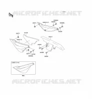 CACHE LAT&Eacute;RAL/GARDE CHAINE pour Kawasaki SUPER SHERPA 2002