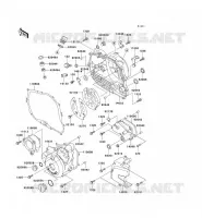 COUVERCLES MOTEUR pour Kawasaki SUPER SHERPA 2002