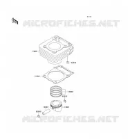 CYLINDRE/PISTON pour Kawasaki SUPER SHERPA 2002