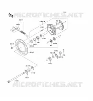 MOYEU ARRIERE pour Kawasaki SUPER SHERPA 2002