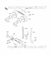 ARBRE A CAME/TENDEUR pour Kawasaki SUPER SHERPA 2003
