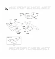 CACHE LAT&Eacute;RAL/GARDE CHAINE pour Kawasaki SUPER SHERPA 2003