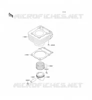 CYLINDRE/PISTON pour Kawasaki SUPER SHERPA 2003