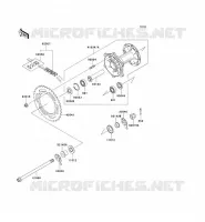 MOYEU ARRIERE pour Kawasaki SUPER SHERPA 2003