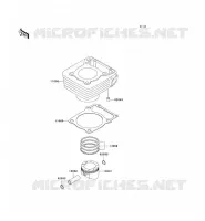 CYLINDRE/PISTON pour Kawasaki SUPER SHERPA 2009