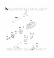 FOURCHETTE/BARRILLET DE SELECTION pour Kawasaki SUPER SHERPA 1997