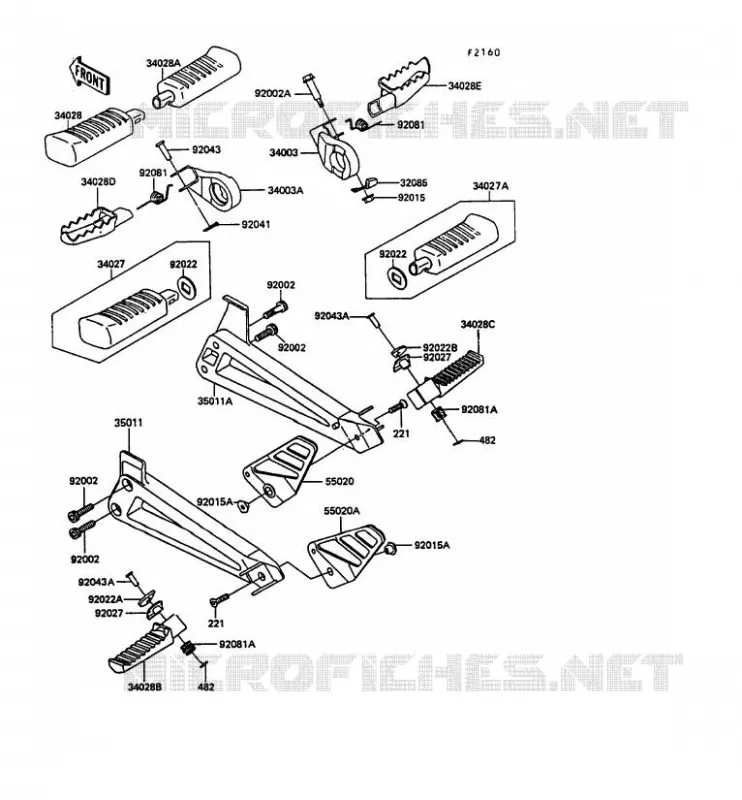 REPOSE PIED Kawasaki MOTOS 600 1989 KLR600  KL600-B5