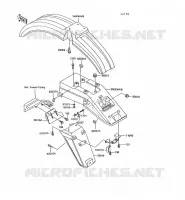 GARDE BOUE pour Kawasaki KLR600 1991