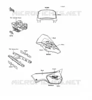 STICKER(EBONY) pour Kawasaki KLR600 1991