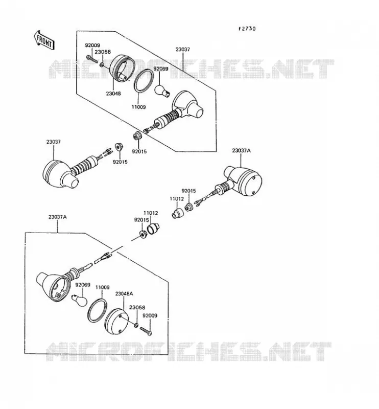 CLIGNOTANTS Kawasaki MOTOS 600 1991 KLR600  KL600-B6