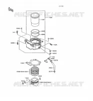 CYLINDRE/PISTON pour Kawasaki KLR600 1992