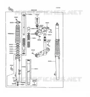 FOURCHE pour Kawasaki KLR600 1992