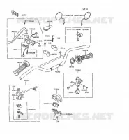 GUIDON pour Kawasaki KLR600 1992