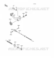 PEDALE DE FREIN pour Kawasaki KLR600 1992