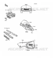 STICKER(EBONY) pour Kawasaki KLR600 1992