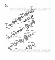TRANSMISSION pour Kawasaki KLR600 1992