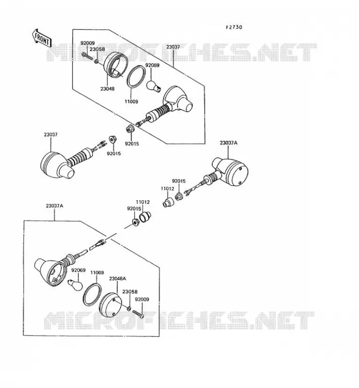 CLIGNOTANTS Kawasaki MOTOS 600 1993 KLR600  KL600-B8