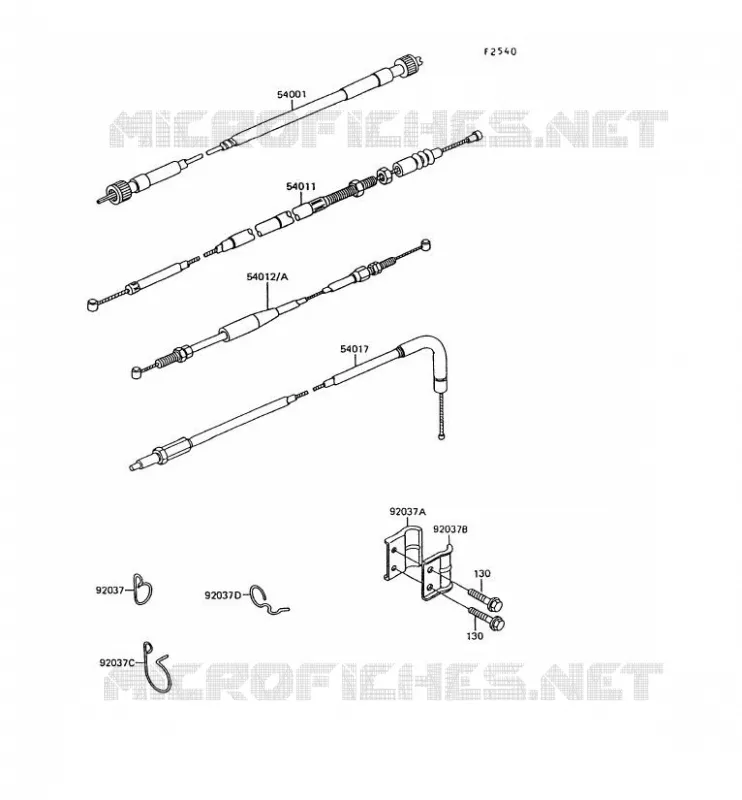 CABLES Kawasaki MOTOS 600 1994 KLR600  KL600-B9