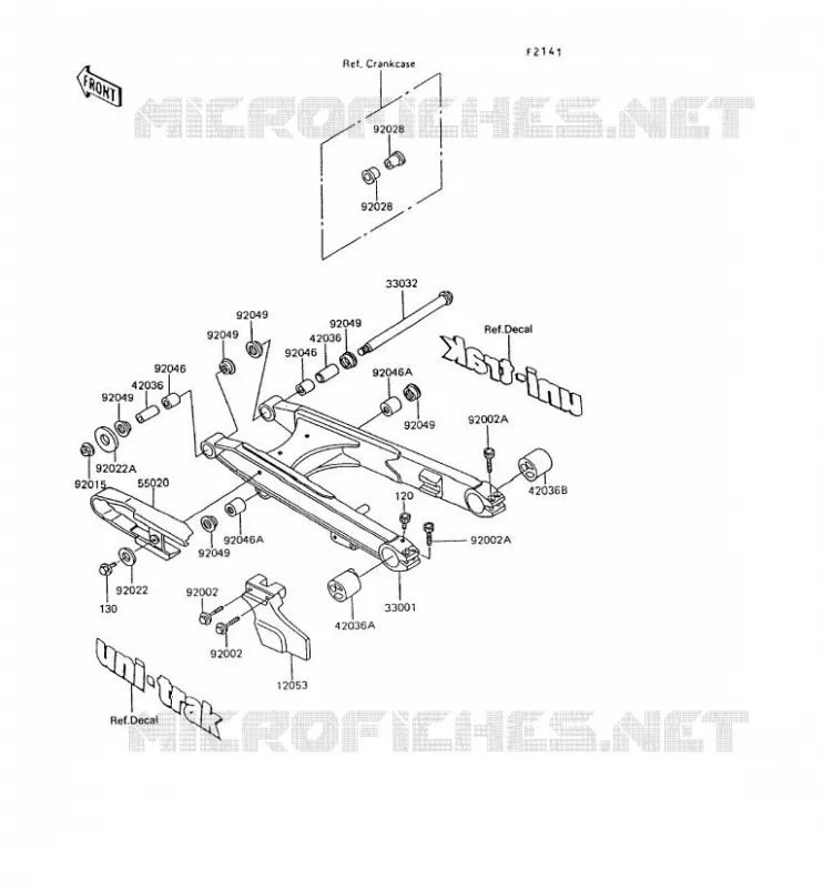 BRAS OSCILLANT Kawasaki MOTOS 600 1994 KLR600  KL600-B9
