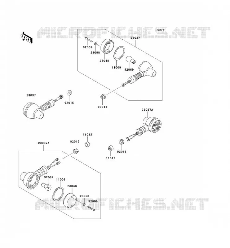 CLIGNOTANTS Kawasaki MOTOS 650 1996 KLR650  KL650-A10