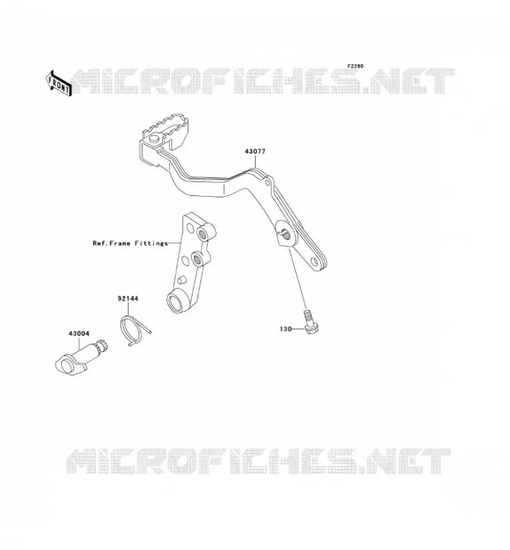 PEDALE DE FREIN Kawasaki MOTOS 650 1996 KLR650  KL650-A10