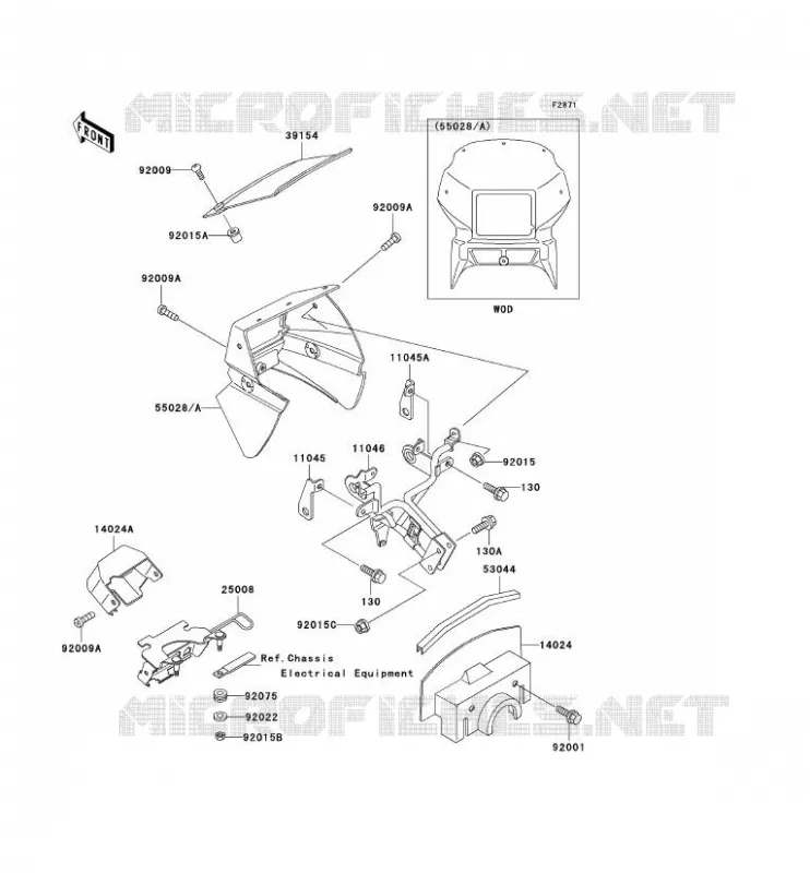 CARENAGE Kawasaki MOTOS 650 2000 KLR650  KL650-A14