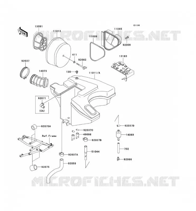 FILTRE A AIR Kawasaki MOTOS 650 2004 KLR650  KL650-A18