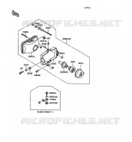 OPTIQUE ZGT00A 009976) pour Kawasaki KLR650 1989