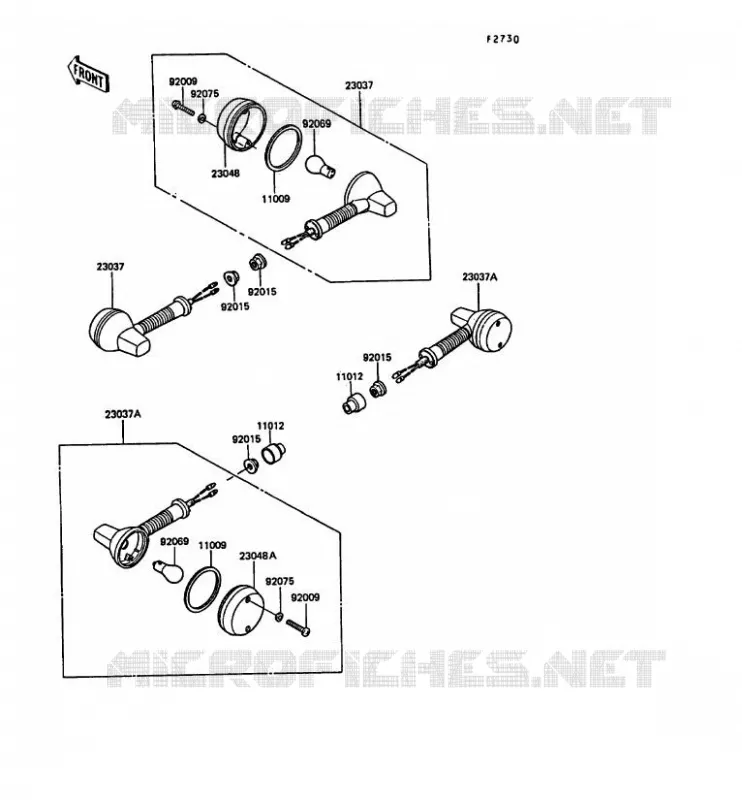CLIGNOTANTS Kawasaki MOTOS 650 1989 KLR650  KL650-A3