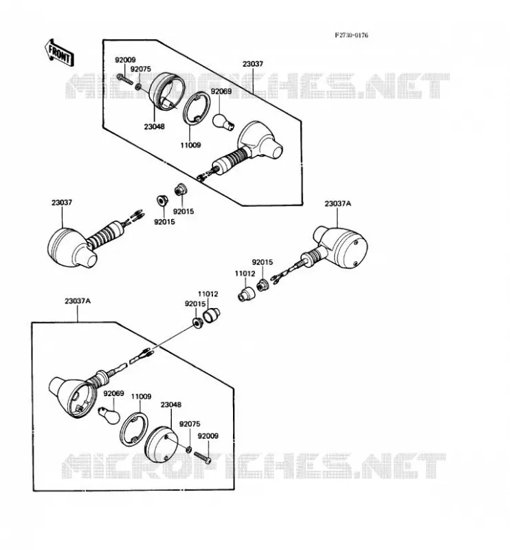 CLIGNOTANT Kawasaki MOTOS 650 1990 KLR650  KL650-A4